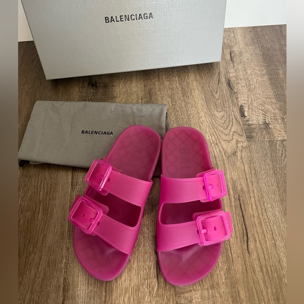New balenciaga MALLORCA SANDAL pink 
TRANSPARENT PLASTIC